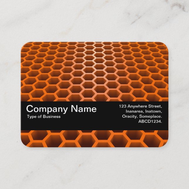 Texturband V2 - Honeycomb Perspektive Orange Visitenkarte (Vorderseite)