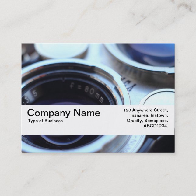 Texturband V2 - Vintage TLR-Kamera Visitenkarte (Vorderseite)