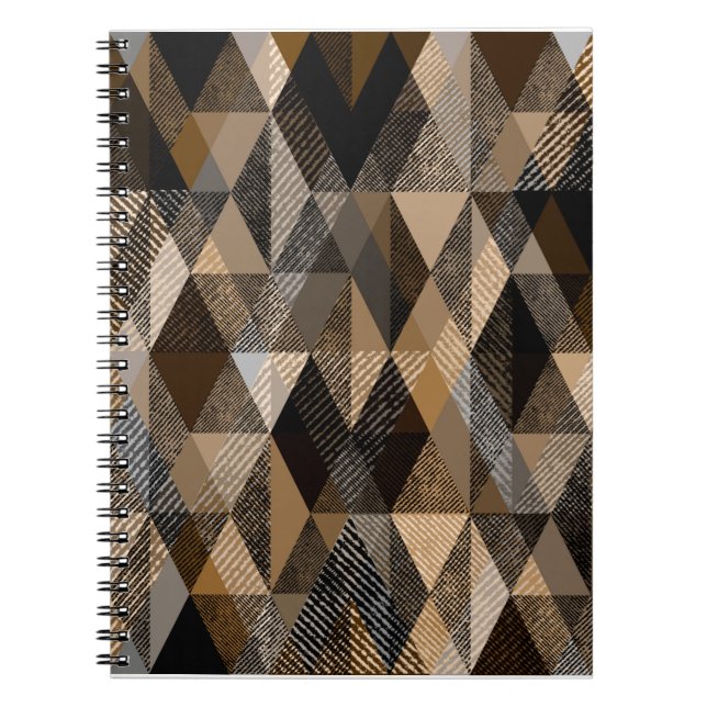 Texturbraune Farbe mit Beige Notizblock (Vorderseite)