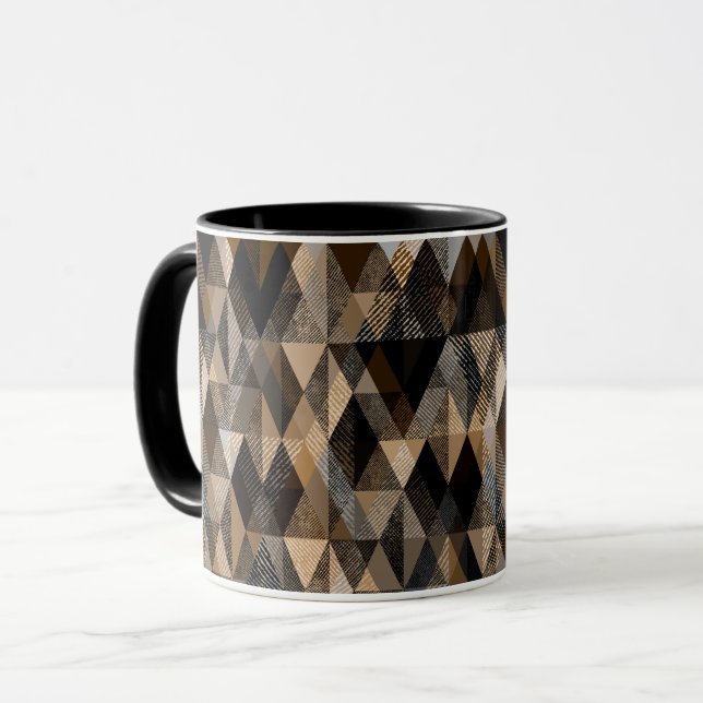 Texturbraune Farbe mit Beige Tasse (Vorderseite Links)