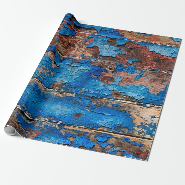 Texture background blue wood geschenkpapier (Ungerollt)