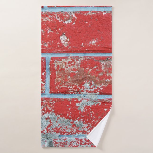 Texture background surface wallpaper red blue bric (Serviette de bain)