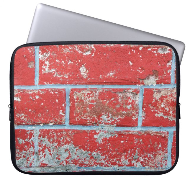 Texture background surface wallpaper red blue bric laptopschutzhülle (Vorderseite)