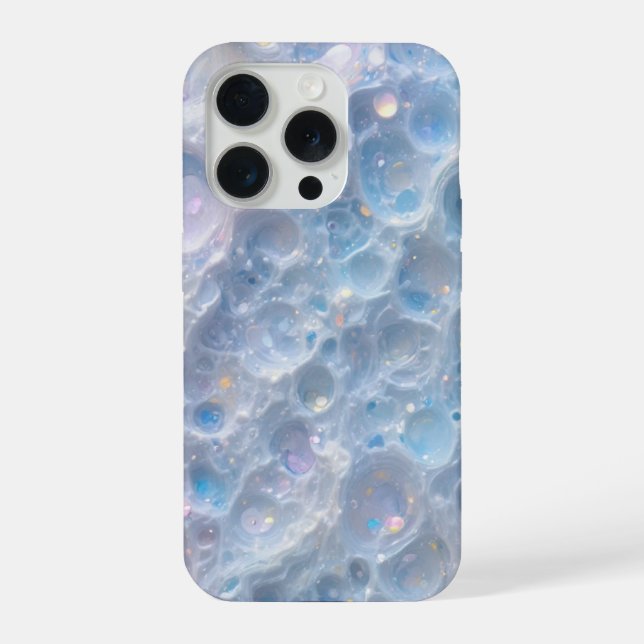 Texture de bulle bleue Coque iPhone 15 Pro – Esthé (Verso)