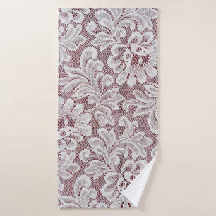 Texture de dentelle d'élégance blanche avec bea sa