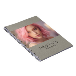 Texture de lin subtile Carnet photo personnalisabl