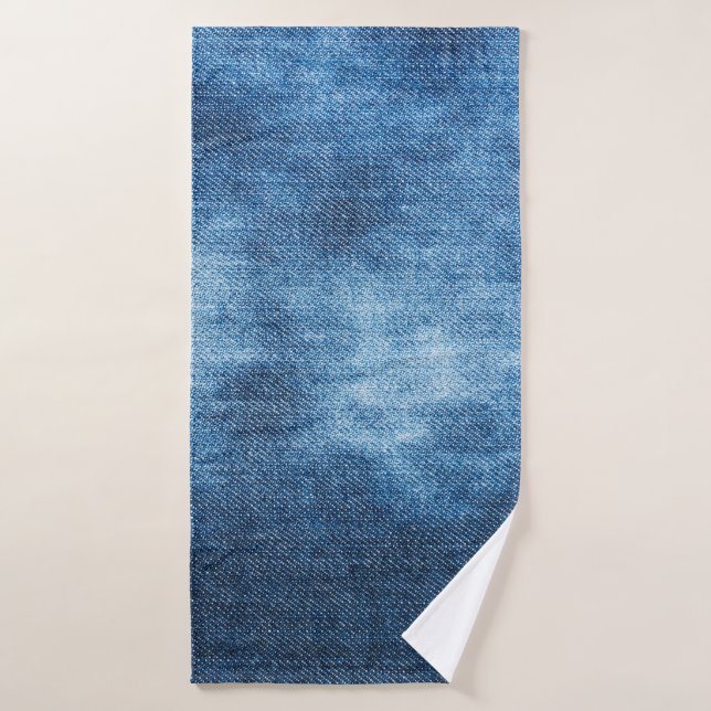 Texture des jeans en denim bleu (Serviette de bain)