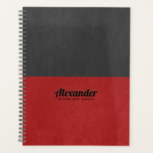 Texture en faux cuir rouge et noir à écran partagé