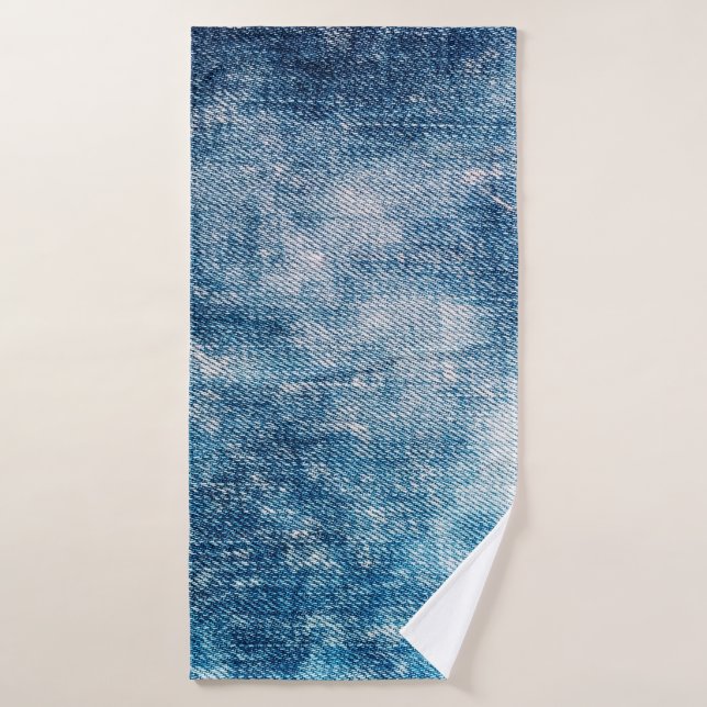 Texture en jean bleu (Serviette de bain)