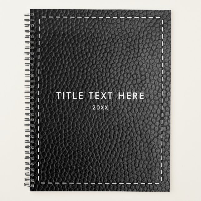 Texture et pointillage en cuir noir (Devant)