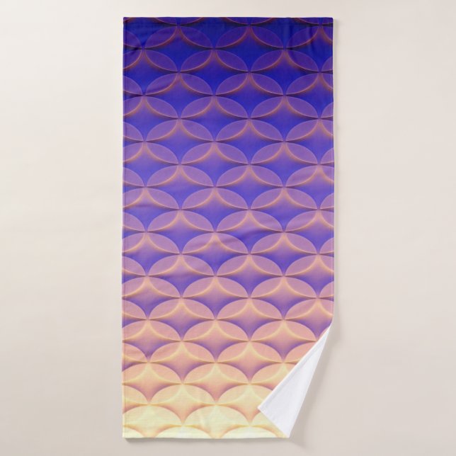 Texture Motif Bleu Jaune tendance (Serviette de bain)