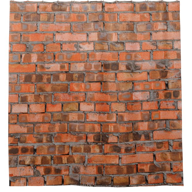 Texture of an old brick wall closeupaged,architect duschvorhang (Vorderseite)