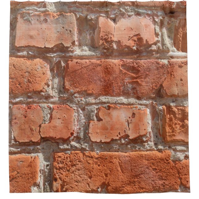 Texture of old weathered brick. Background of old  Duschvorhang (Vorderseite)