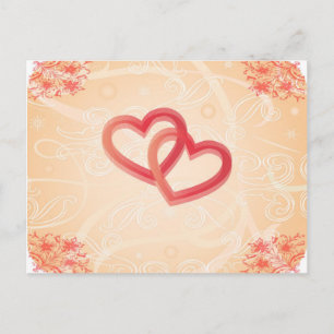 texture romantique avec les coeurs Carte postale