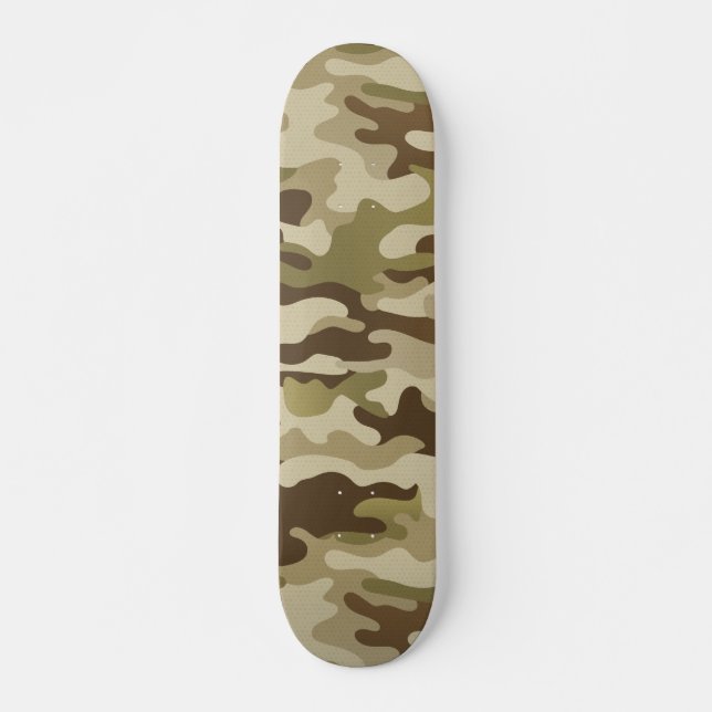 Textured Army Green Camo Skateboard (Vorne)