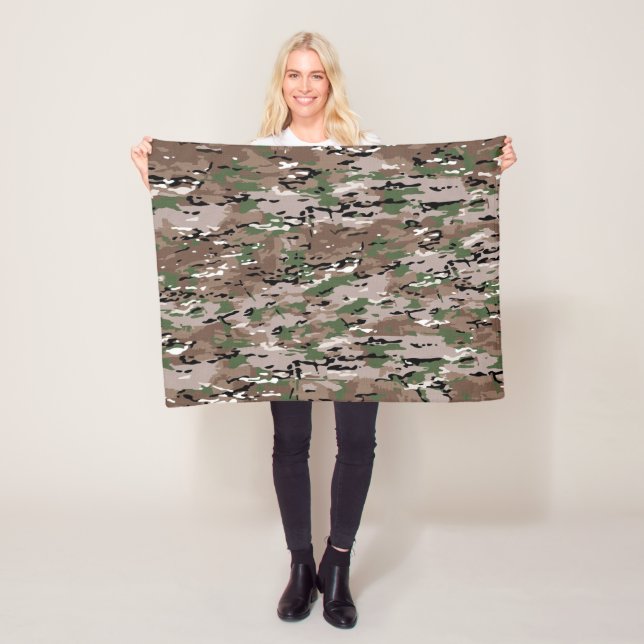 Textured Blended Army Camouflage Hund Fleecedecke (Beispiel)