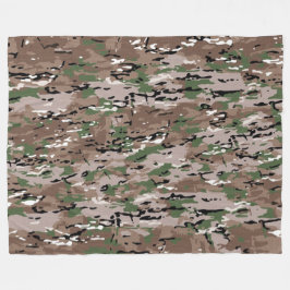 Textured Blended Army Camouflage Hund Fleecedecke