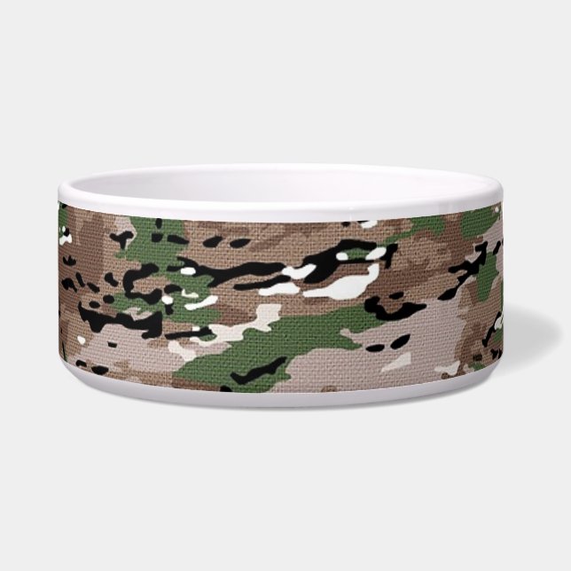 Textured Blended Army Camouflage Hund Napf (Vorderseite)