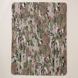 Textured Blended Army Camouflage Hund Sherpadecke