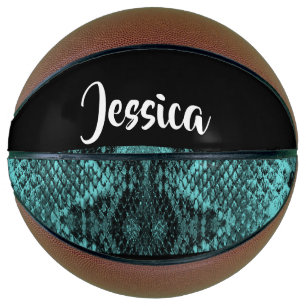Textured blue snake skin basketball