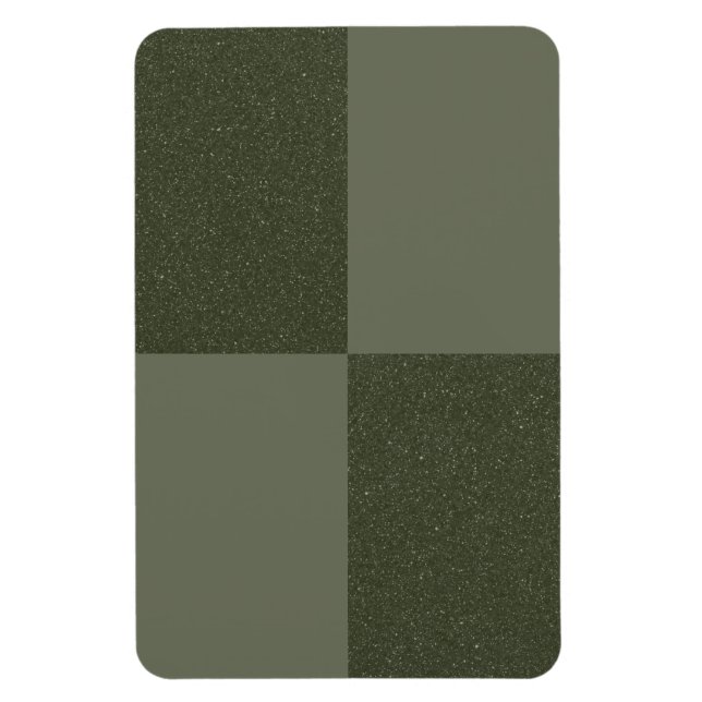 Textured Grid Moss Green Magnet - Anpassbar (Vertikal)