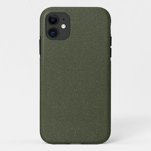 Textured Moss Green iPhone 11 Case - Anpassbar (Rückseite)