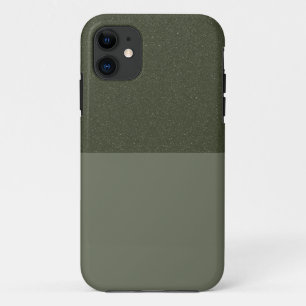 Textured Moss Green iPhone 11 Case - Split Design