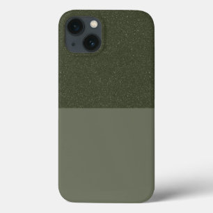 Textured Moss Green iPhone 13 Coque - Personnalisa