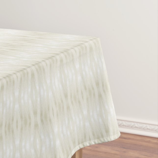 Textured noble light beige and white tischdecke (Beispiel)
