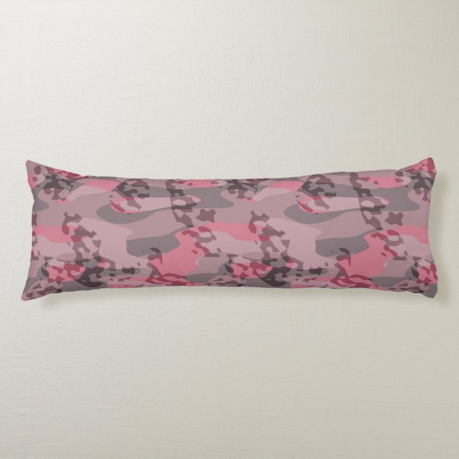 textured pink and mauve Camo abstract Seitenschläferkissen (Vorderseite)