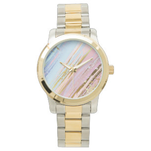 Textured Pink Background Armbanduhr