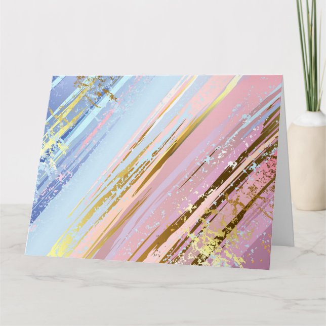 Textured Pink Background Dankeskarte (Vorderseite)