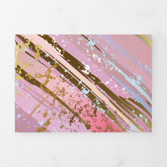 Textured Pink Background Dreifach Gefaltete Einladung (Cover)