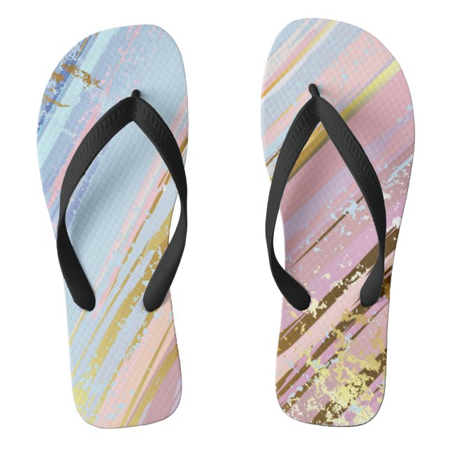 Textured Pink Background Flip Flops (Fußbett)