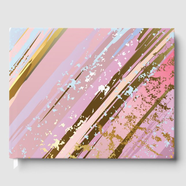 Textured Pink Background Gästebuch (Vorderseite)