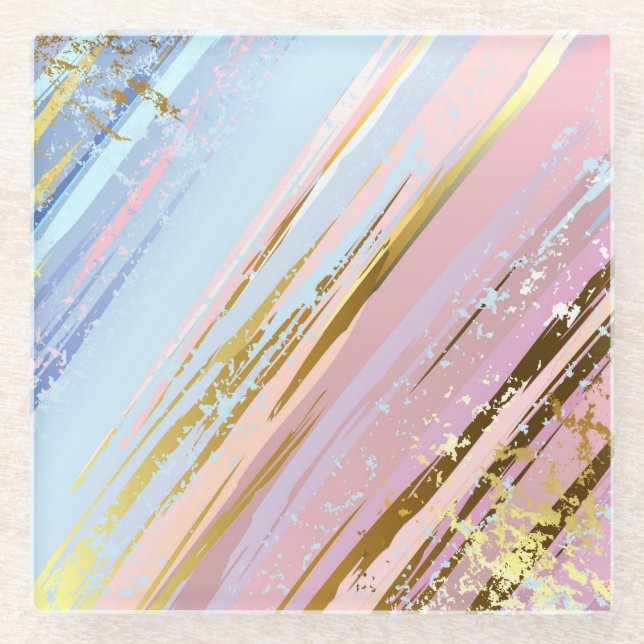 Textured Pink Background Glasuntersetzer (Vorderseite)