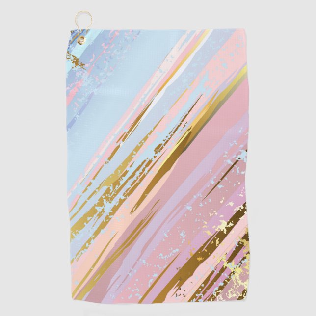 Textured Pink Background Golfhandtuch (Vorderseite)