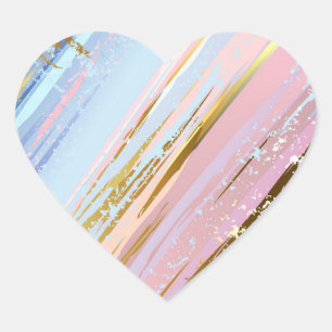 Textured Pink Background Herz-Aufkleber