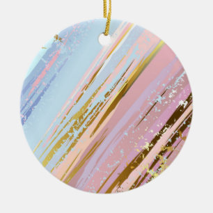 Textured Pink Background Keramik Ornament