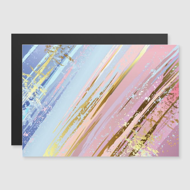 Textured Pink Background Magneteinladung (Vorne/Hinten)