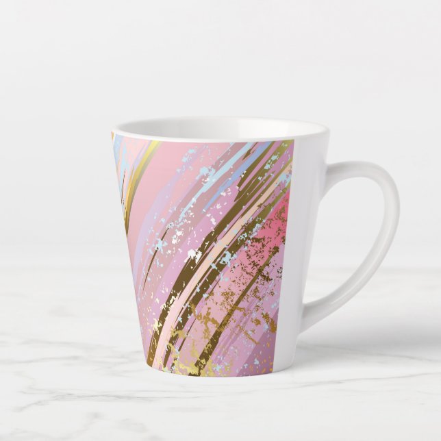 Textured Pink Background Milchtasse (Rechts)