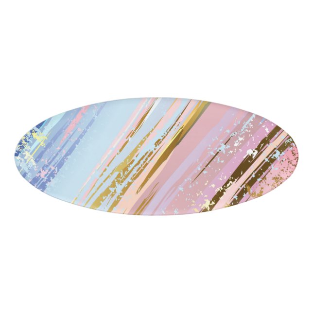 Textured Pink Background Namenschild (Vorderseite)