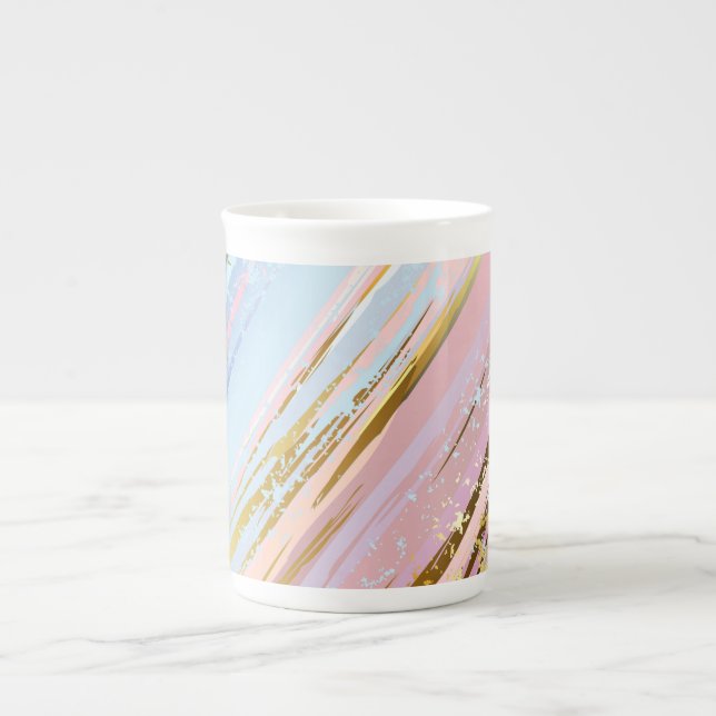 Textured Pink Background Prozellantasse (Vorderseite)