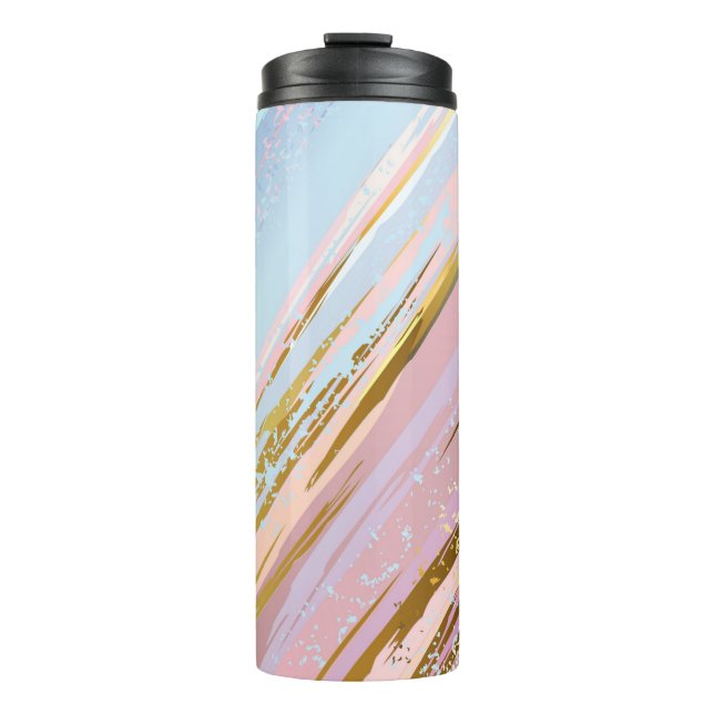 Textured Pink Background Thermosbecher (Vorderseite)