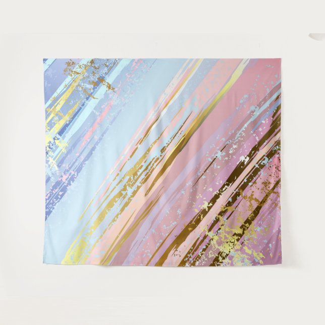 Textured Pink Background Wandteppich (Vorderseite (Horizontal))