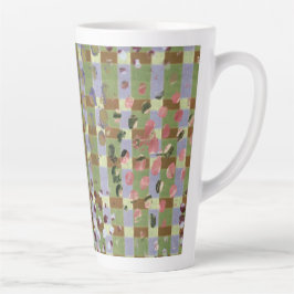 Textured Pointillism Grid Pattern Artwork Milchtasse