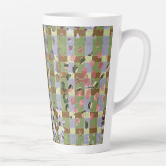 Textured Pointillism Grid Pattern Artwork Milchtasse