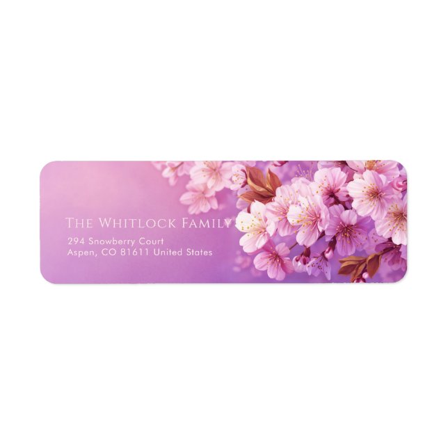 Textured Purple Pink Blossom Botanical (Vorne)