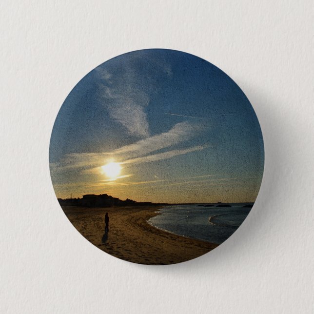 Textured Sunset von Shirley Taylor Button (Vorderseite)