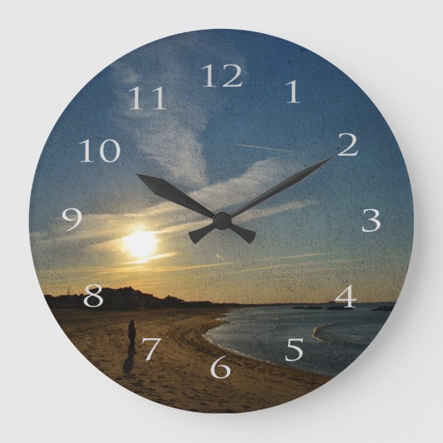 Textured Sunset von Shirley Taylor Große Wanduhr (Vorderseite)